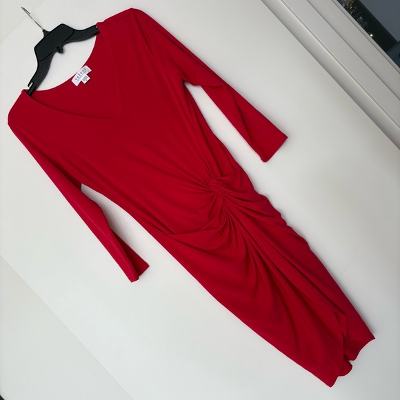 Velvet Dresses & Skirts - VELVET by Graham & Spencer Elegant Red V-Neck Dress